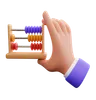 Hand holding abacus