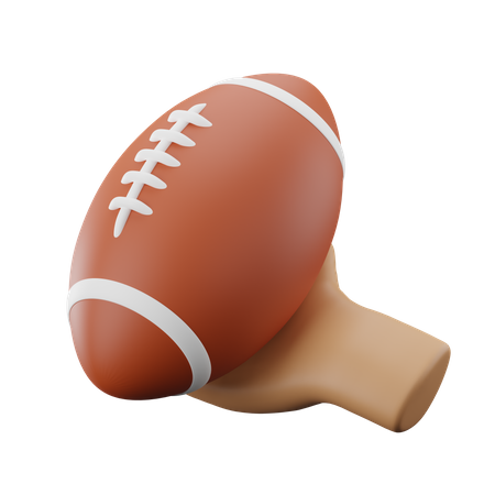 Hand Holding American Football  3D Icon