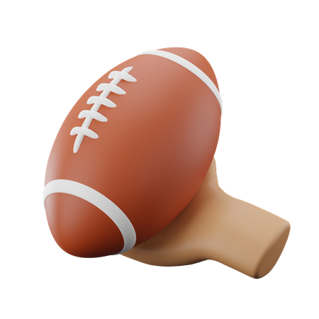 Hand Holding American Football  3D Icon