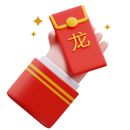 Hand Holding Angpao  3D Icon