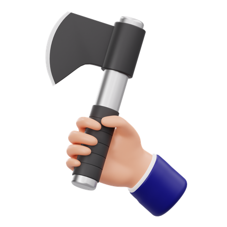 Hand Holding Axe  3D Icon