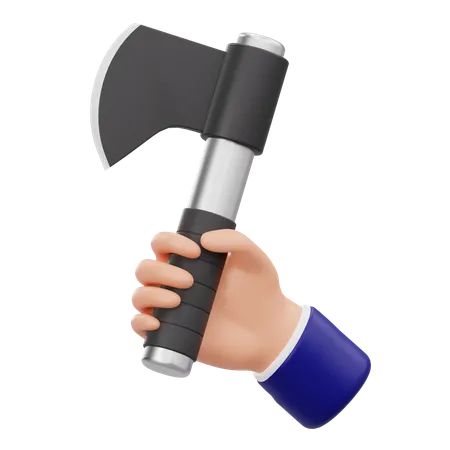 Hand Holding Axe  3D Icon