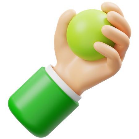 Hand Holding Ball  3D Icon
