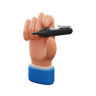 handwriting 3d illustration
