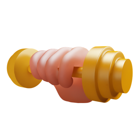 Hand Holding Barbell  3D Icon