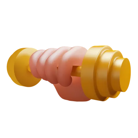 Hand Holding Barbell  3D Icon