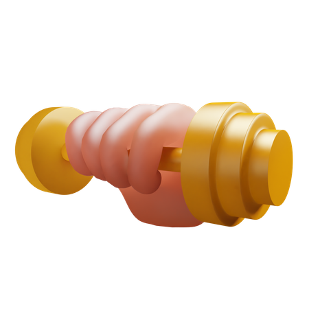 Hand Holding Barbell  3D Icon