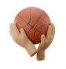 Hand Holding Basketball