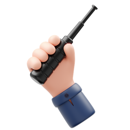 Hand Holding Baton Stick  3D Icon