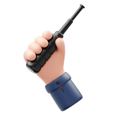 Hand Holding Baton Stick  3D Icon