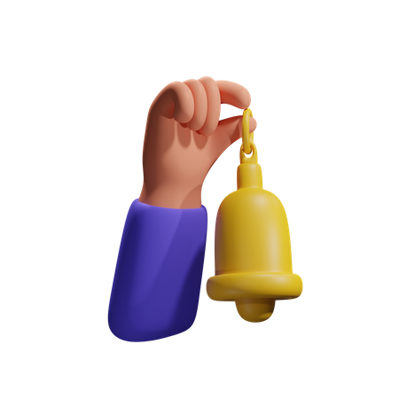 Hand Holding Bell  3D Icon