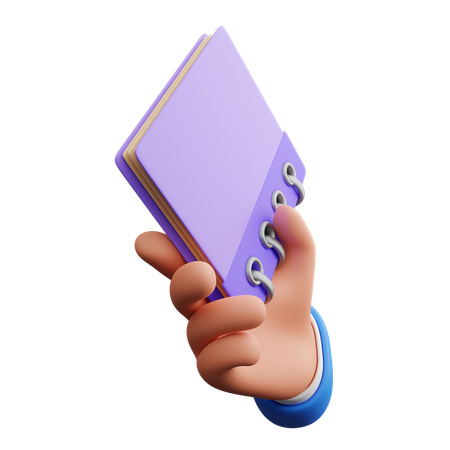 Hand holding Book  3D Icon