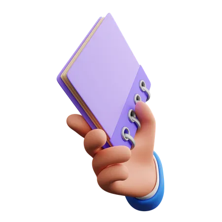 Hand holding Book  3D Icon