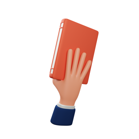 Hand Holding Book  3D Icon