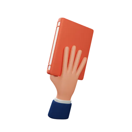 Hand Holding Book  3D Icon