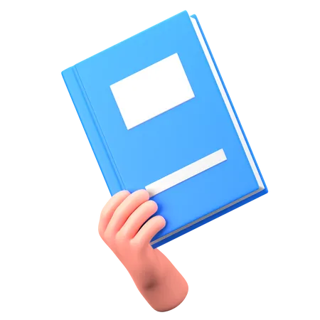 Hand Holding Book  3D Icon