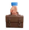 Hand holding Briefcase