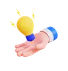 Hand Holding Bulb