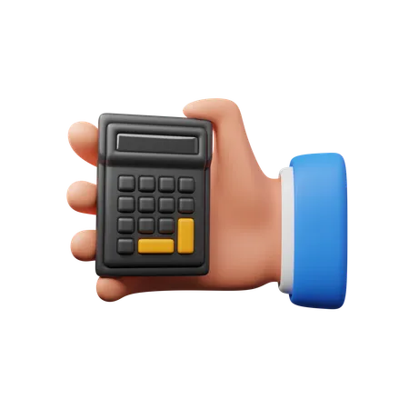 Hand Holding Calculator Download This Item Now 3D Icon