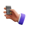 Hand holding calculator