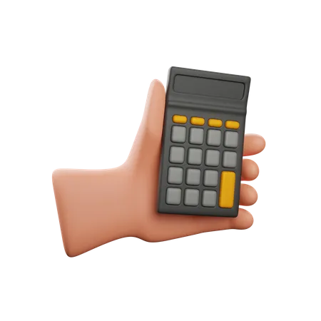 Hand Holding Calculator Download This Item Now 3D Icon