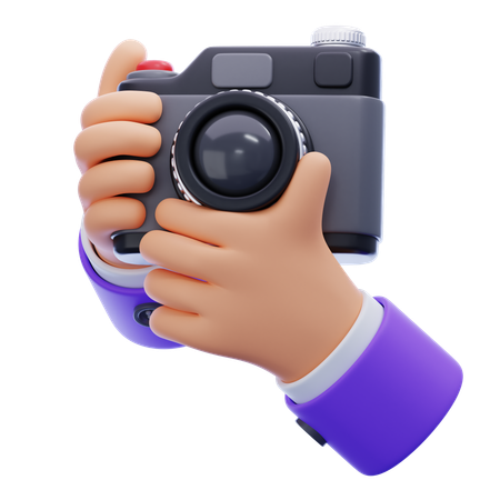 Hand Holding Camera  3D Icon