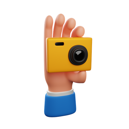 Hand holding camera  3D Icon