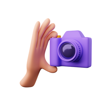 Hand Holding Camera  3D Icon