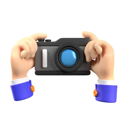 Hand Holding Camera  3D Icon