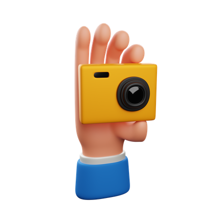 Hand holding camera  3D Icon