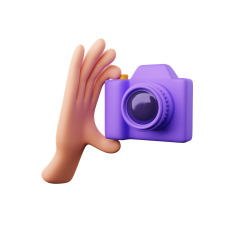 Hand Holding Camera  3D Icon