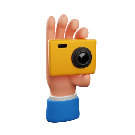Hand holding camera  3D Icon