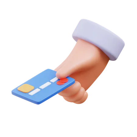 Hand Holding Card 3 D Icon 3D Icon