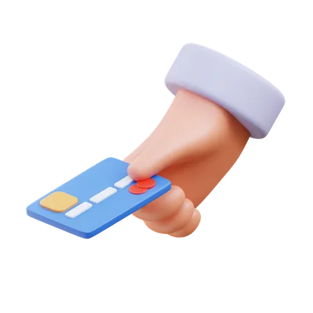 Hand Holding Card  3D Icon