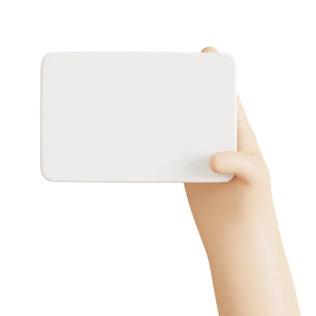 Hand Holding Card  3D Icon