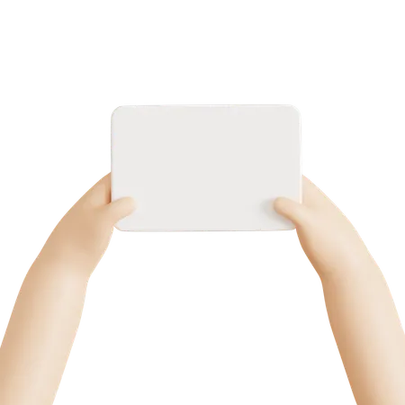 Hand Holding Card  3D Icon