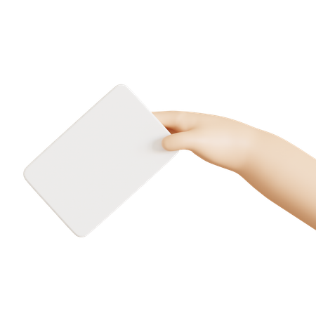 Hand Holding Card  3D Icon