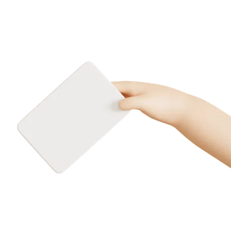 Hand Holding Card  3D Icon