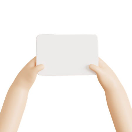 Hand Holding Card  3D Icon