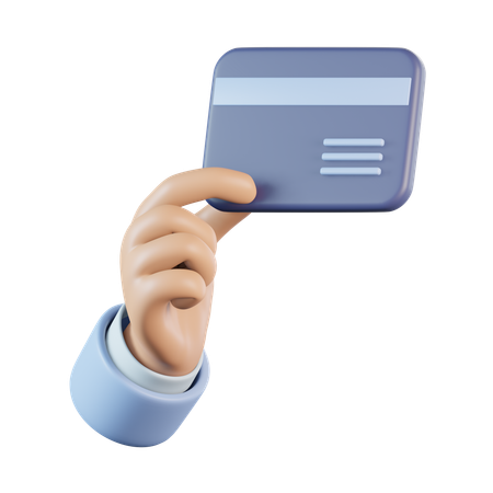 Hand Holding Card  3D Icon