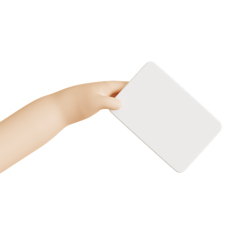 hand holding card png
