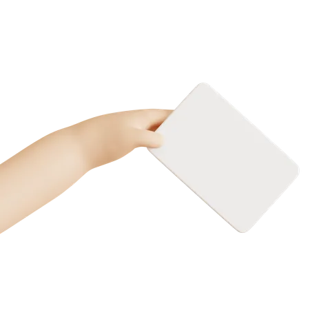 Hand Holding Card  3D Icon