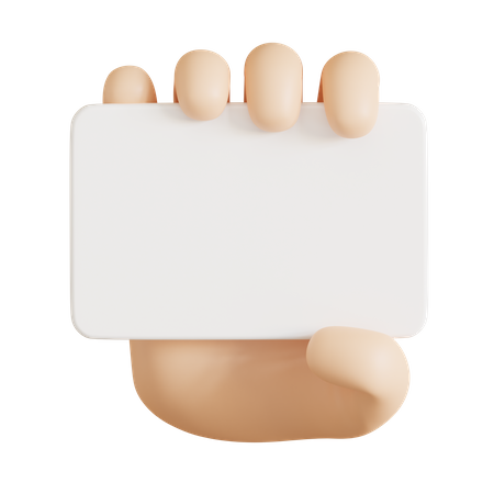 Hand Holding Card  3D Icon
