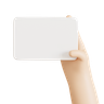 3d hand holding card logo