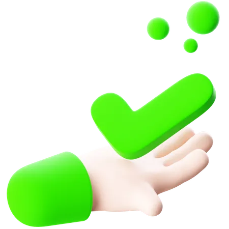 Hand Holding Check  3D Icon