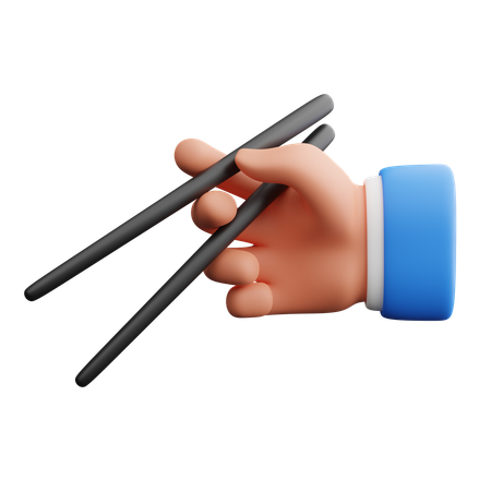 Hand Holding Chopsticks  3D Icon