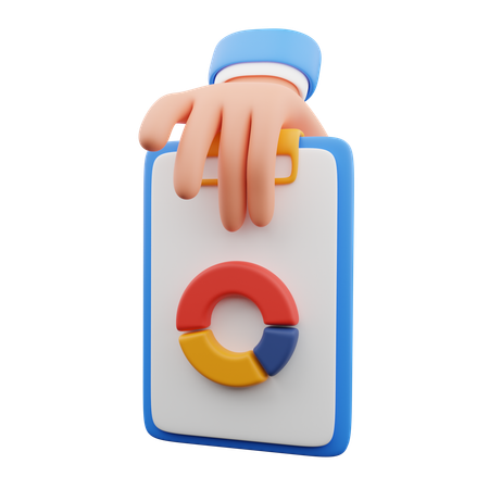 Hand holding clipboard  3D Icon