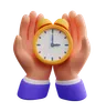 Hand holding clock