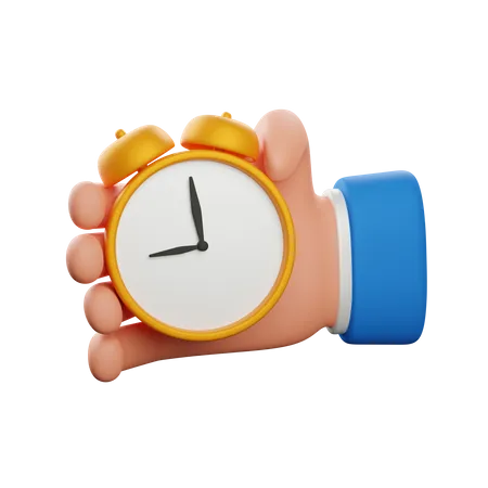 Hand holding clock  3D Icon