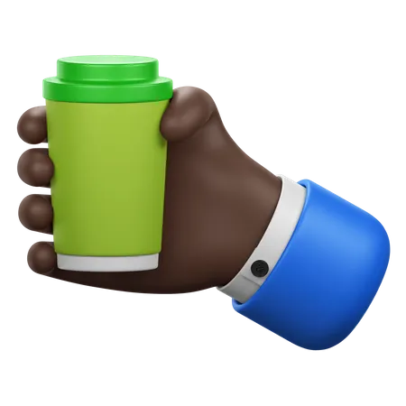 A Hand Holding A Coffee Cup Symbolizes A Break Refreshment Or Energy Boost 3D Icon
